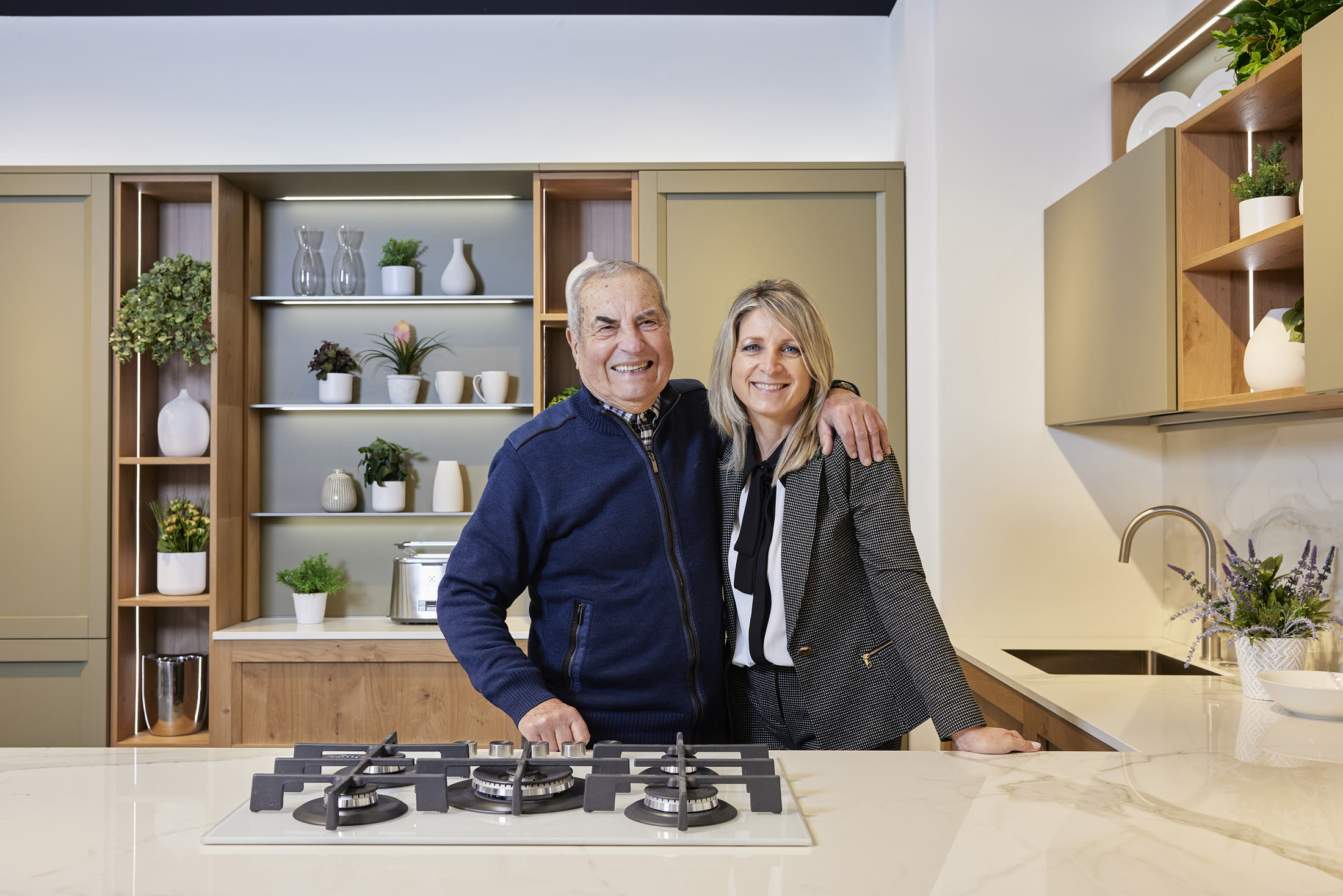 La famiglia Roncucci in showroom